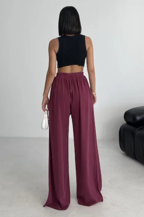 Lastikli Relax Keten Pantolon  HS706-95-(S-XL)