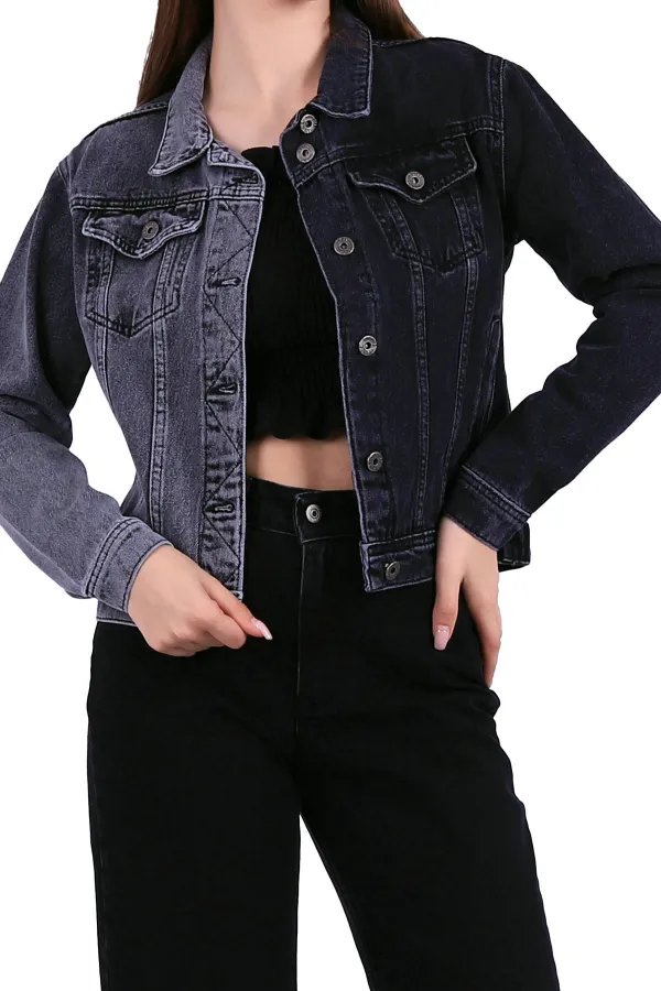 Klasik Kısa Kot Ceket 640-0333-(S-XL) Klasik Kısa Kot Ceket 640-0333-(S-XL)