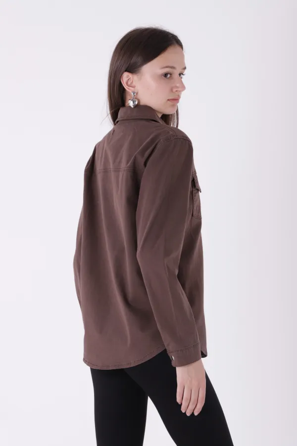 Çıtçıtlı Kot Gömlek  6013-79-(S-XL)