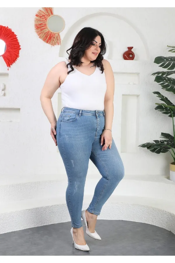 Yıpratmalı Kot Pantolon  519-15-(33-42)
