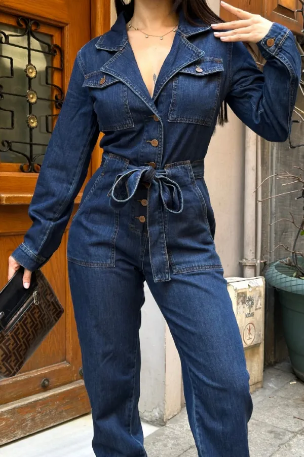 Kuşaklı Kot Tulum 356-26-(S-L-3)