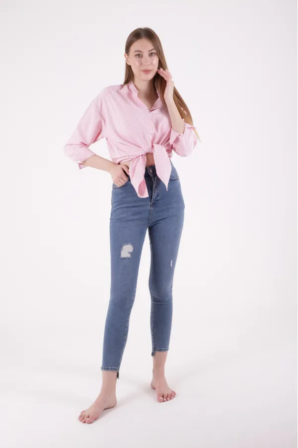 Asimetrik Paça Kot Pantolon 713-06-(28-33) Asimetrik Paça Kot Pantolon 713-06-(28-33)