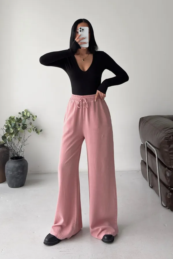 Lastikli Palazzo Pantolon  HS708-95-(S-XL)