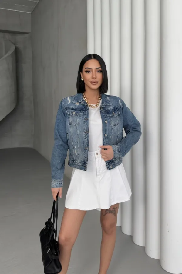 Kısa Kot Ceket 641-01-(S-XL-6) Kısa Kot Ceket 641-01-(S-XL-6)