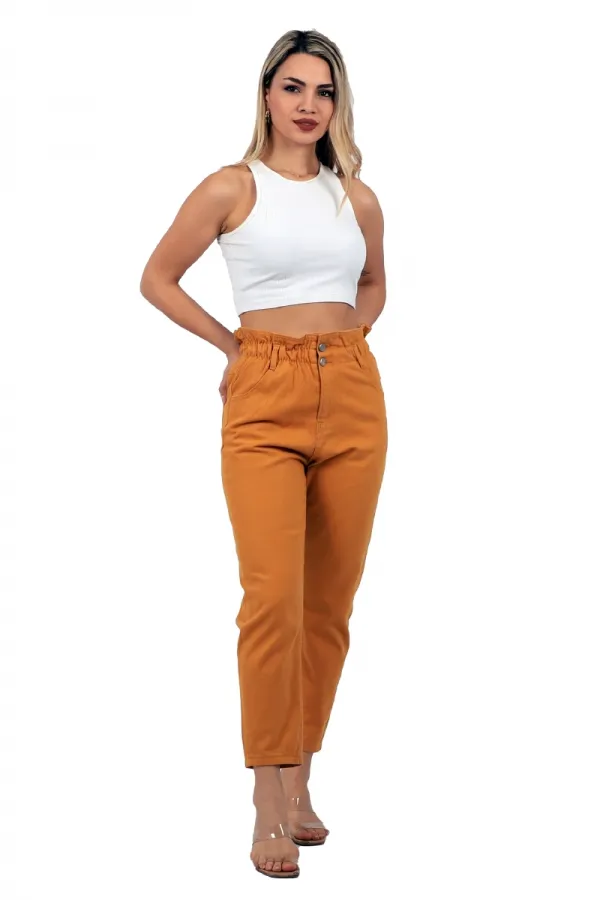 Beli Lastikli Kot Pantolon 759-76-(27-32) Beli Lastikli Kot Pantolon 759-76-(27-32)
