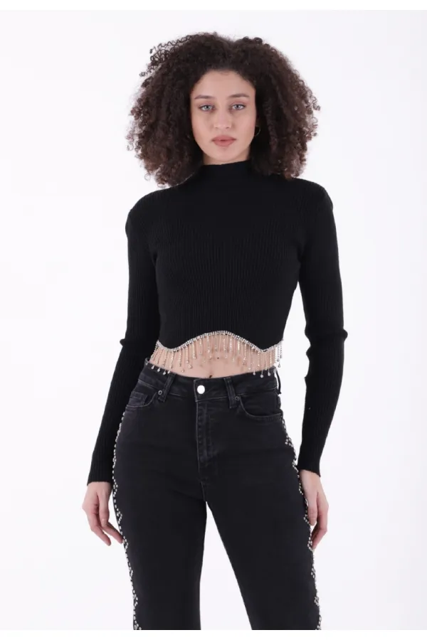 Yanları Droplı Mom Fit Kot Pantolon  7039-23-(28-33)