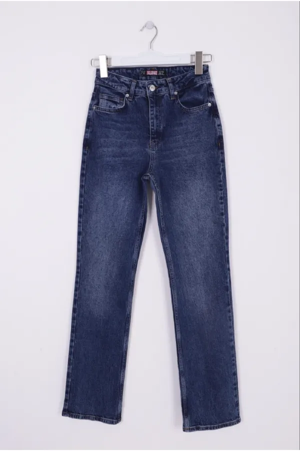 Yüksel Bel Straight Kot Pantolon 7033-01-(28-33)