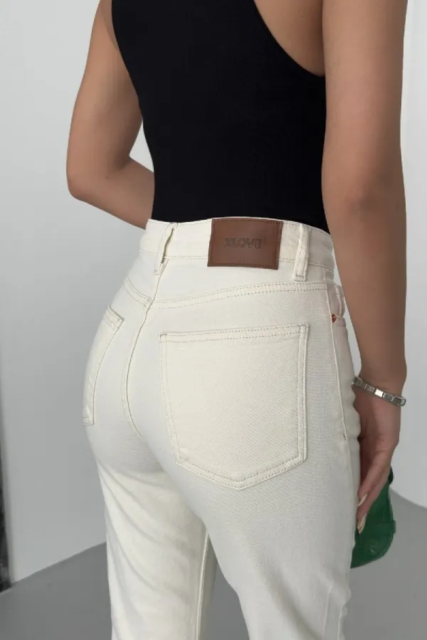 İspanyol Mom Fit Kot Pantolon  1706-80-(27-32)