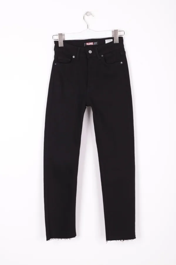 Dikişsiz Paça Mom Fit Kot Pantolon  764-07-(26-33-4-2)