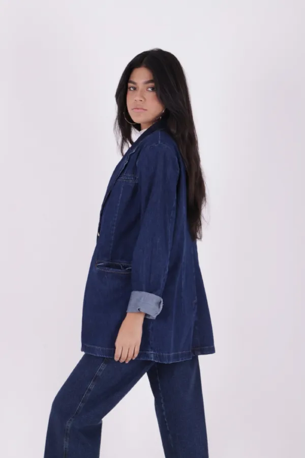 Double Breasted Buttoned Classic Blazer Jacket 6066-26-(S+L+4) Regular Dark Blue Double Breasted Buttoned Classic Blazer Jacket 6066-26-(S+L+4) Regular Dark Blue