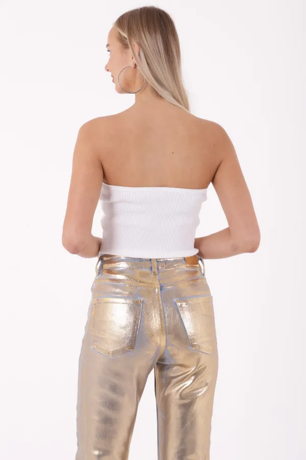 Dikişsiz Paça Mom Fit Kot Pantolon  764-47-(28-33)