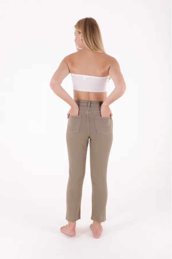 Dikişsiz Paça Mom Fit Kot Pantolon  764-74-(26-28)