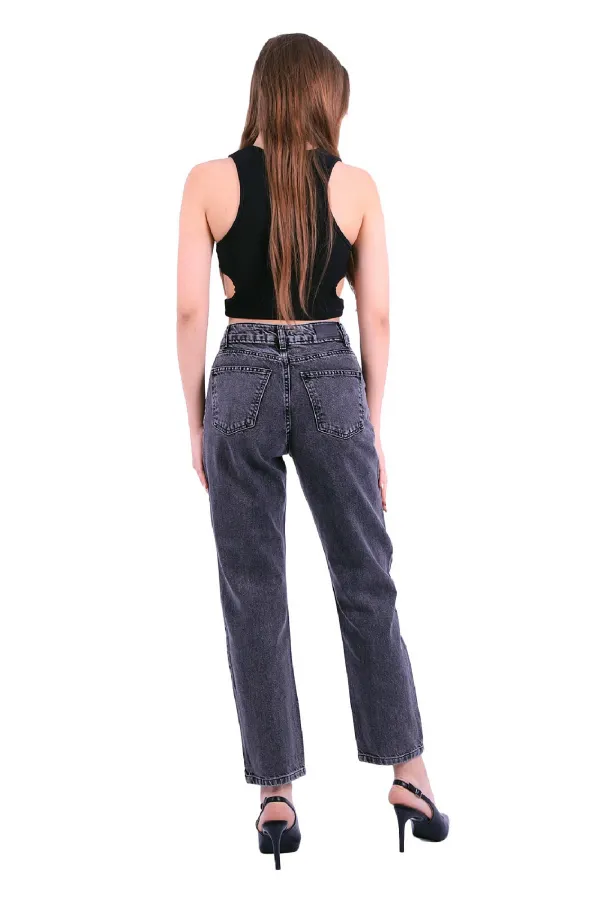 Yüksek Bellı Mom Kot Pantolon  800-33-(27-32)