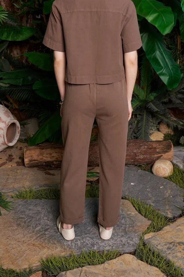 Havuç Keten Pantolon HS703-78-(S-XL)