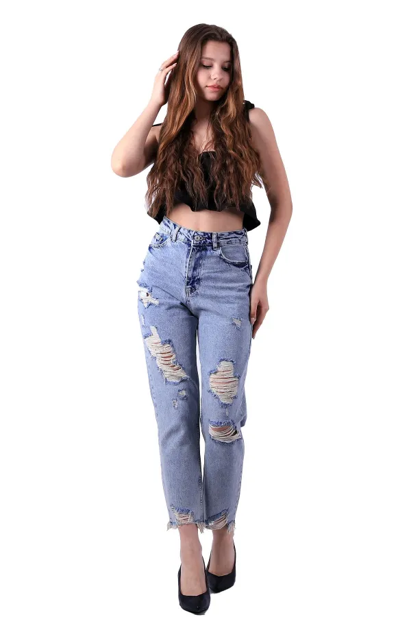 Mom Fit Kot Pantolon  743-02-(27-32)