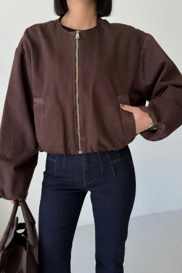 Lastikli Bomber Ceket 6198-78-(S-L-3) Lastikli Bomber Ceket 6198-78-(S-L-3)