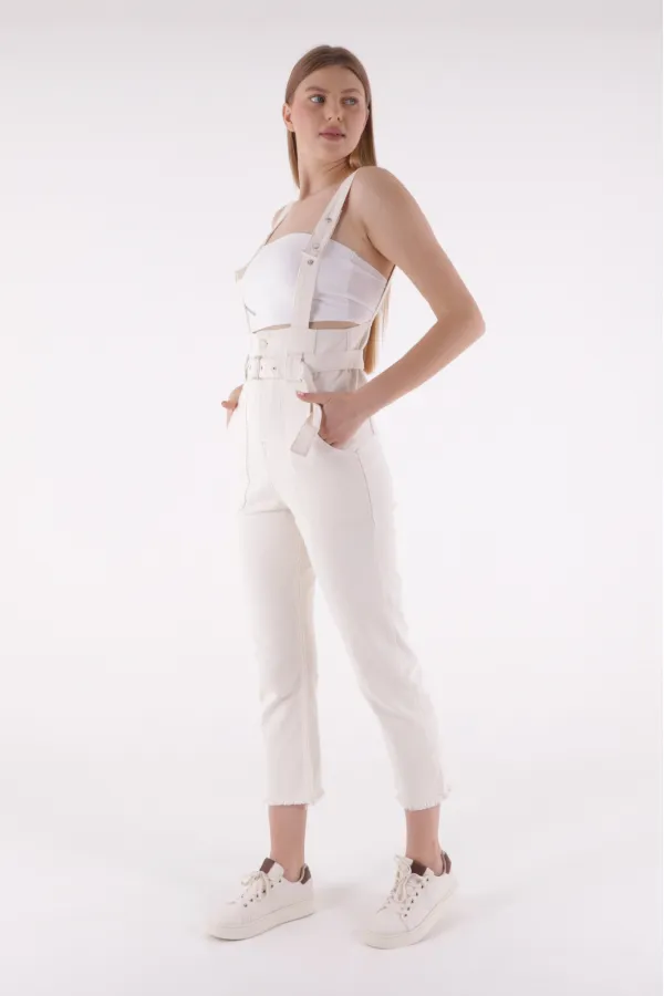 Beli Kemerli Salopet Tulum Kot Pantolon  327-80-(S-XL-6)