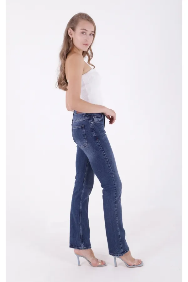 Yüksel Bel Straight Kot Pantolon 7033-01-(28-33)