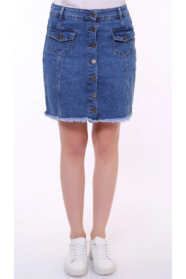 Kısa Kot Etek 105-02-(S-XL) Kısa Kot Etek 105-02-(S-XL)