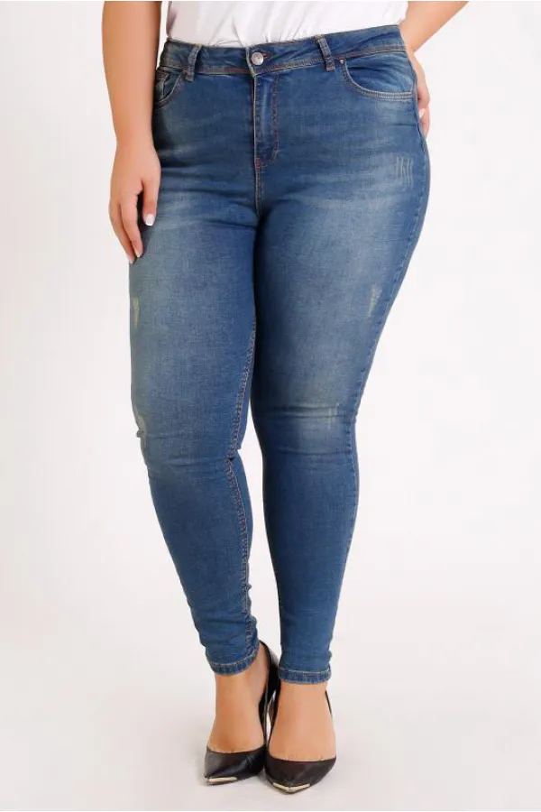 Yıpratmalı Kot Pantolon 519-02-(38-44-7) Yıpratmalı Kot Pantolon 519-02-(38-44-7)