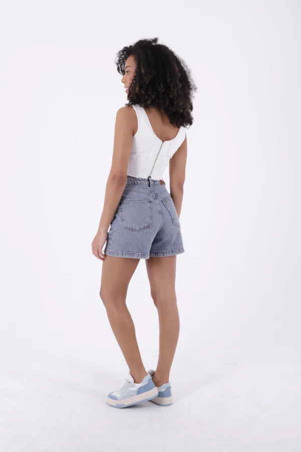 Ripped Denim Short 266-18-(S-XL-6) Middle Blue Snow Ripped Denim Short 266-18-(S-XL-6) Middle Blue Snow