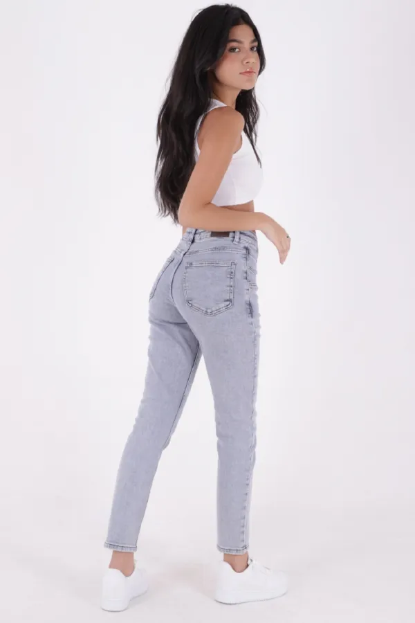 Front Panelled Denim Trousers 7043-08-(26-31)
