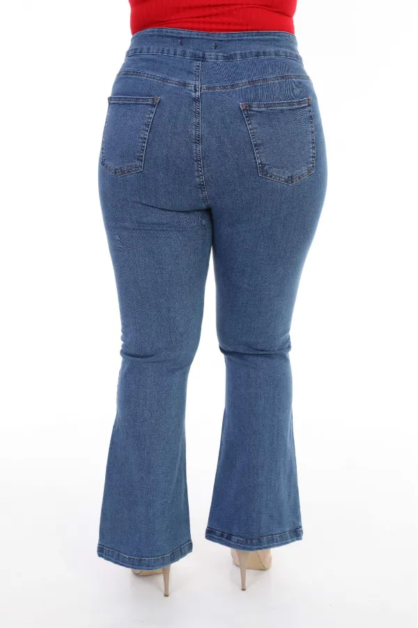 Dizden Yırtmaç Detaylı İspanyol Pantolon  700-01-(30-36)