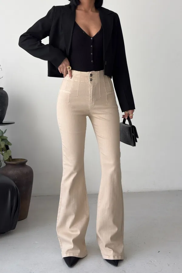 Pensli İspanyol Kot Pantolon  7021-65-(27-32)
