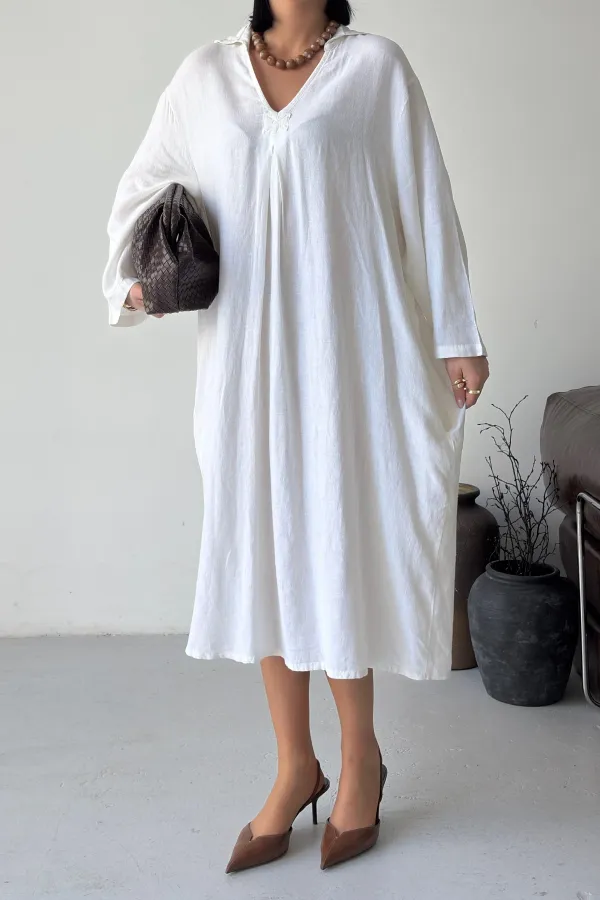 Kemerli Oversize Elbise HS3080-51-(S-L-3)