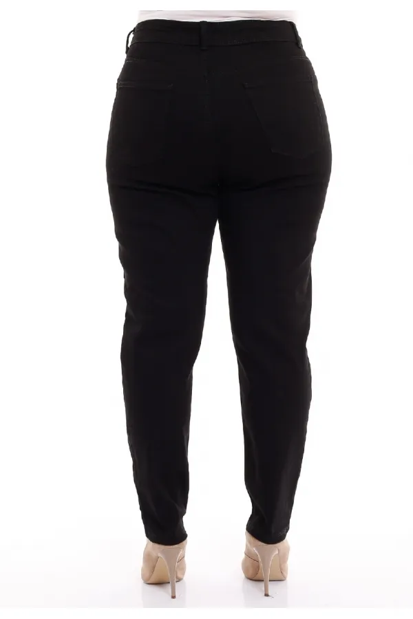 High Waisted Comfort Slim Ankle Length Jean  896-07-(30-36) Black