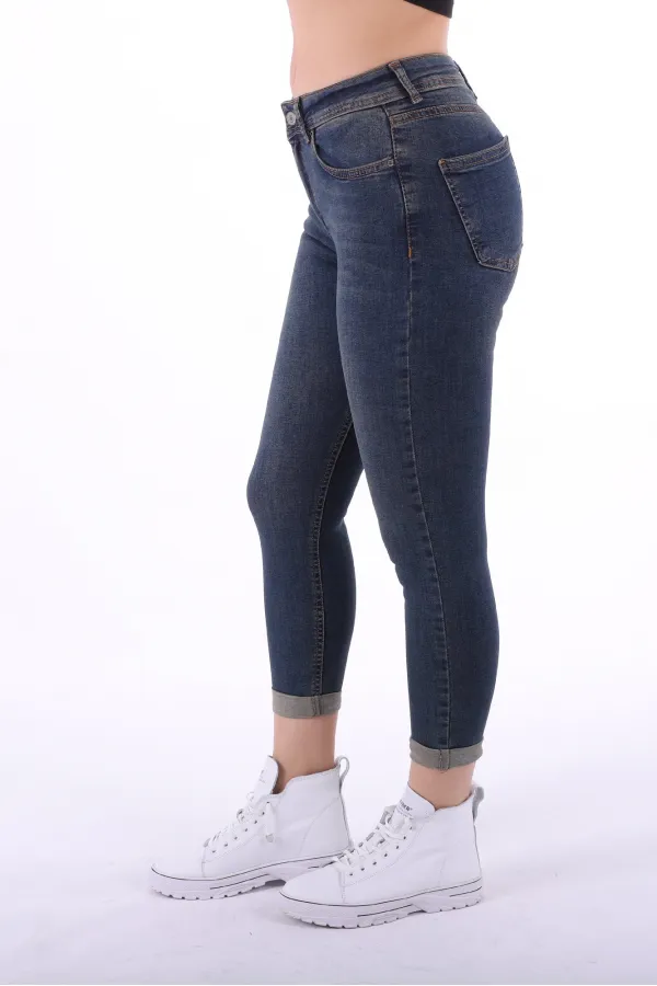 Duble Paça Skinny Kısa Boy Kot Pantolon 820-02-(26-31) Duble Paça Skinny Kısa Boy Kot Pantolon 820-02-(26-31)
