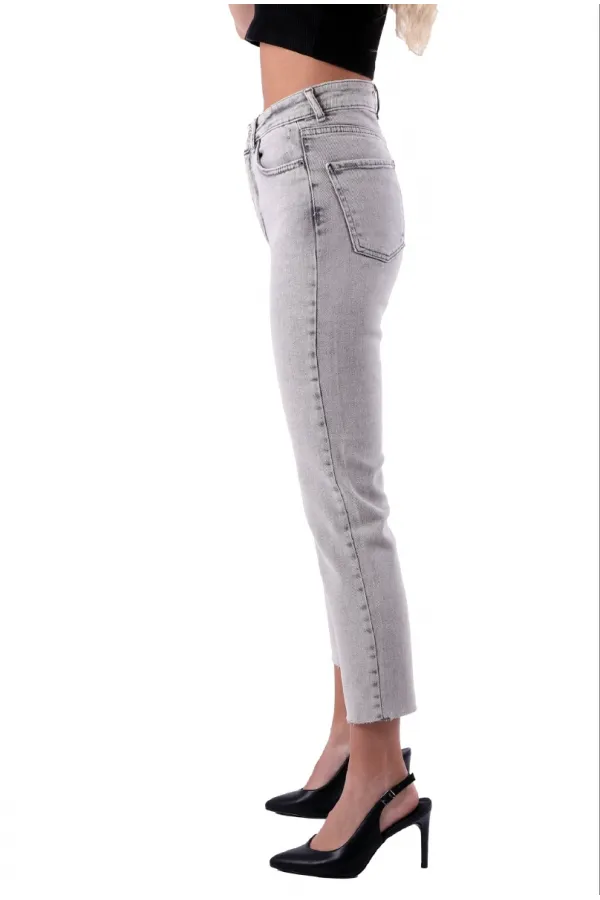 Dikişsiz Paça Mom Fit Kot Pantolon  764-32-(28-33)