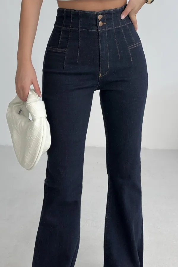 Pensli İspanyol Kot Pantolon 7021-17-(27-32)