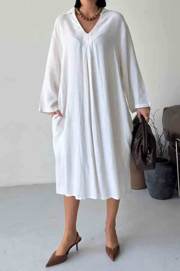 Kemerli Oversize Elbise HS3080-51-(S-L-3)