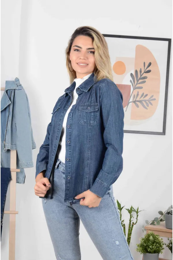 Çift Cepli Kot Gömlek  501-26-(S-XL)