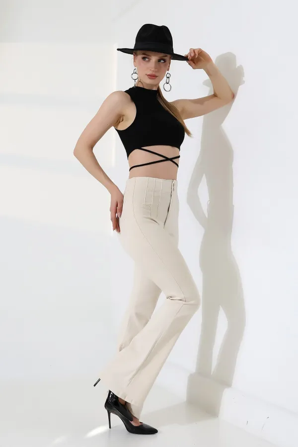 Pensli İspanyol Kot Pantolon  7021-80-(26-29-4)