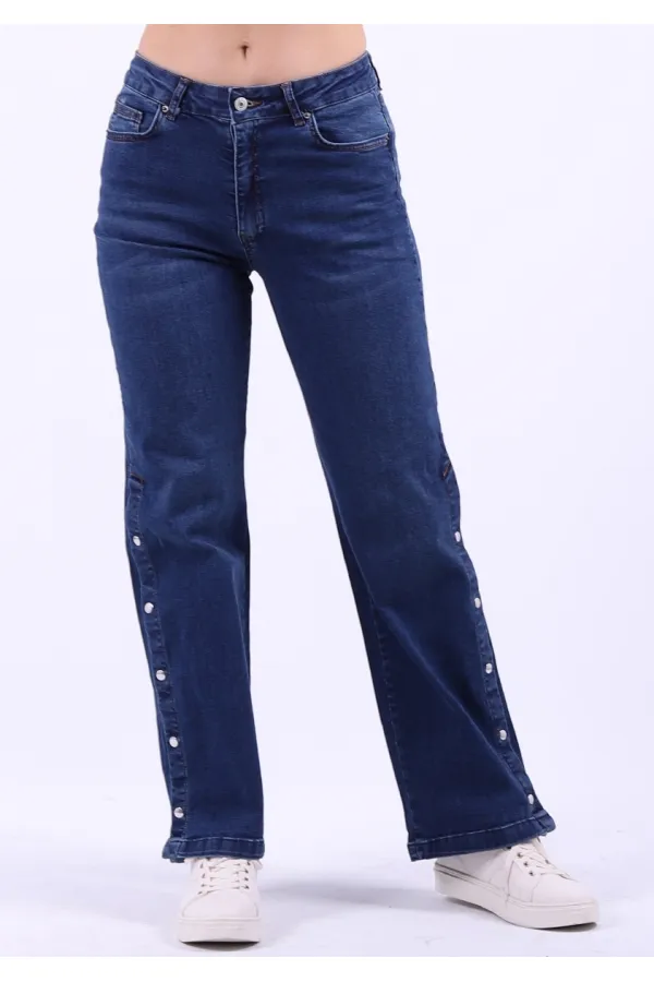 Yanı Çıtçıt Detaylı Pantolon  992-01-(27-32)