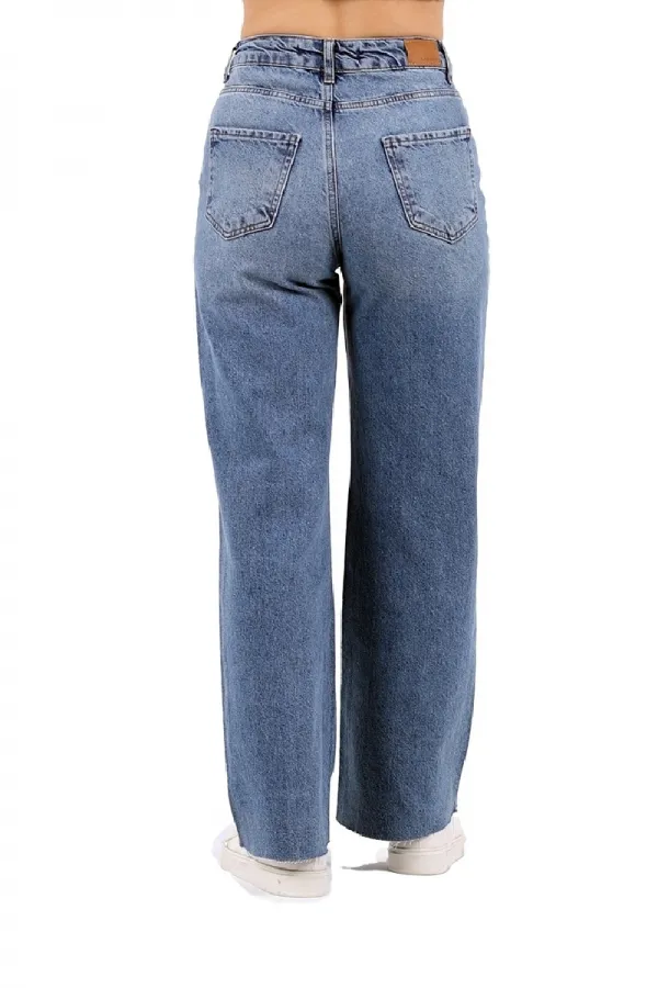 Dikişsiz Paça Beş Düğmali Relax Kot Pantolon 917-06-(27-32) Dikişsiz Paça Beş Düğmali Relax Kot Pantolon 917-06-(27-32)