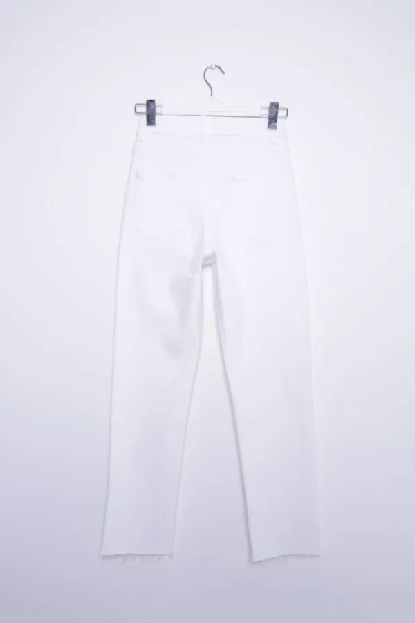 Dikişsiz Paça Mom Fit Kot Pantolon  764-50-(27-32)