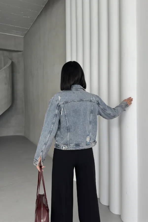 Kısa Kot Ceket 641-42-(S-XL-6) Kısa Kot Ceket 641-42-(S-XL-6)