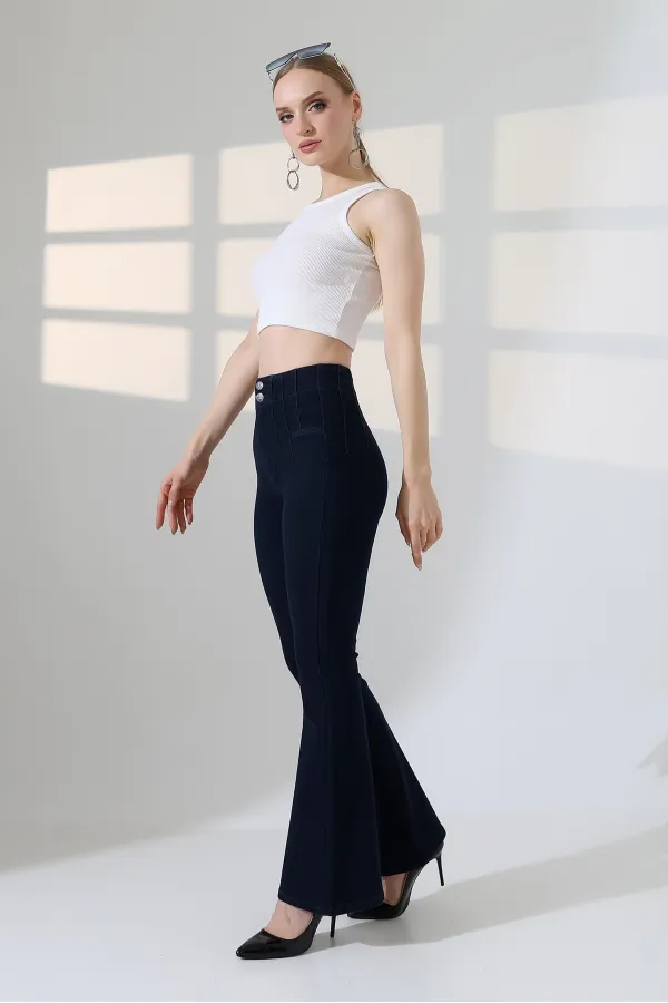 Pensli İspanyol Kot Pantolon  7021-13-(27-32)