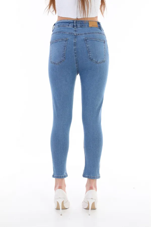 Önü Yırtmaçlı Skinny Kot Pantolon 1739-27-(26-31) Önü Yırtmaçlı Skinny Kot Pantolon 1739-27-(26-31)