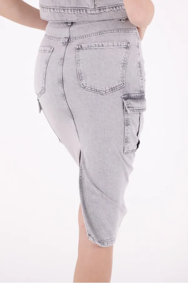 Kargo Cepli Kot Etek 1023-32-(S-L-6) Kargo Cepli Kot Etek 1023-32-(S-L-6)