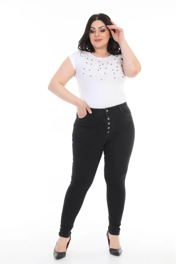 Önü 5 Düğmeli Skinny Kot Pantolon  755-23-(30-36)