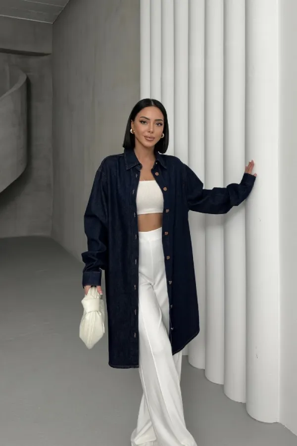 Balon Kollu Düğmeli Gömlek 6093-17-(S+L+3)