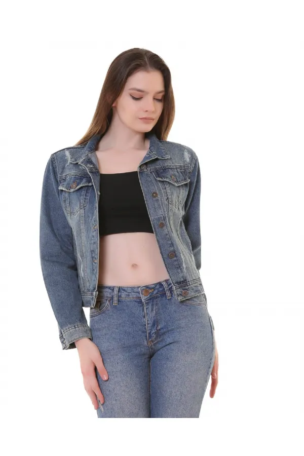 Kısa Kot Ceket 641-62-(S-XL-6) Kısa Kot Ceket 641-62-(S-XL-6)