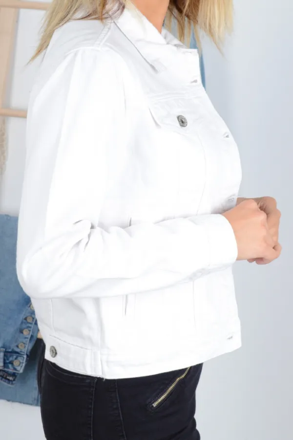 Veste en jean courte classique 640-50-(S-XL-6)