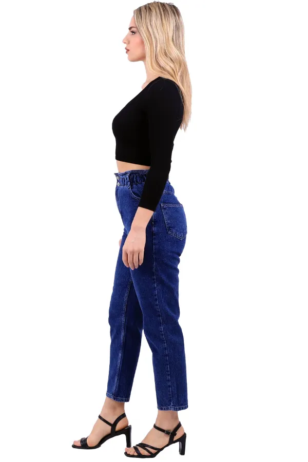 Elasticated Waist Jean 759-01-(27-32) Dark Blue Denim Elasticated Waist Jean 759-01-(27-32) Dark Blue Denim