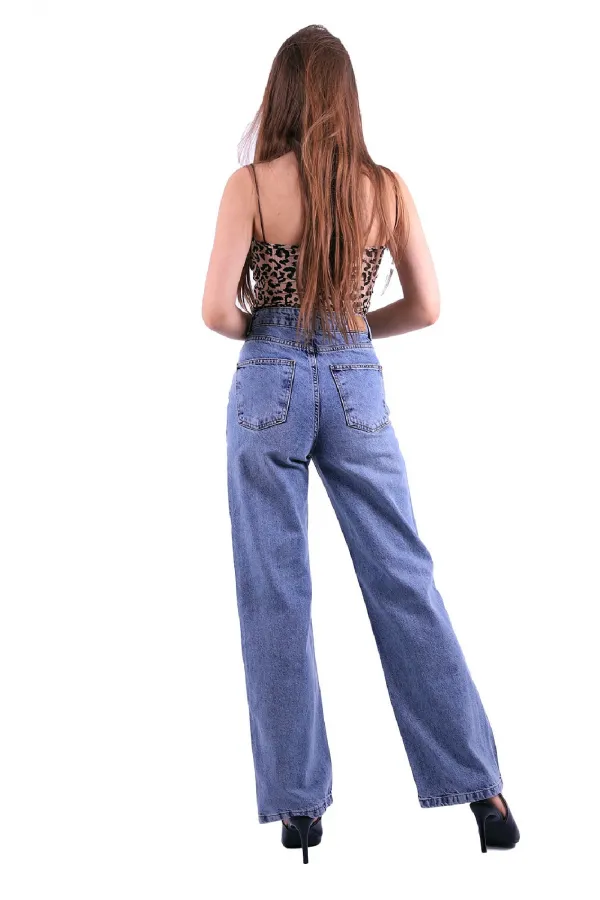 Bol Paça Relax Kot Pantolon  718-06-(27-32)