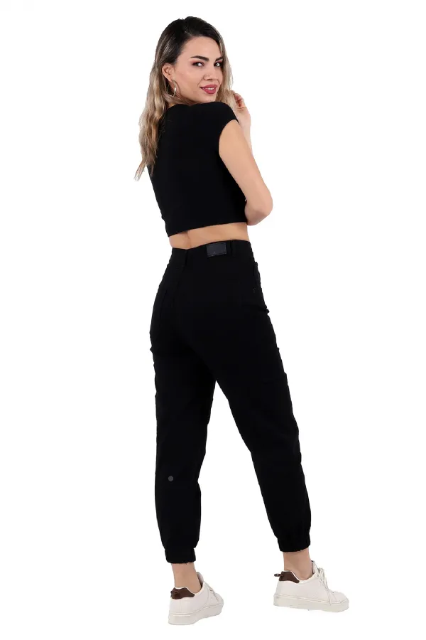 Parçalı Yanı Zincirli Pantolon 1704-07-(S-XL-6) Parçalı Yanı Zincirli Pantolon 1704-07-(S-XL-6)